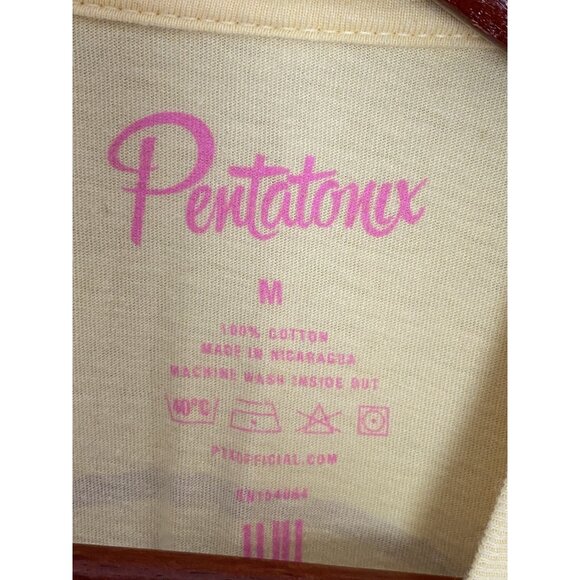 Pentatonix World Tour MMXIX 2019 Yellow Unisex M T-Shirt Adult Band Music Group - Picture 10 of 12